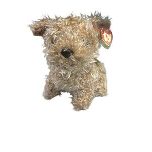 Ty Classic 1997 Taffy the Terrier Brown Shaggy Puppy Dog Plush Stuffed Toy